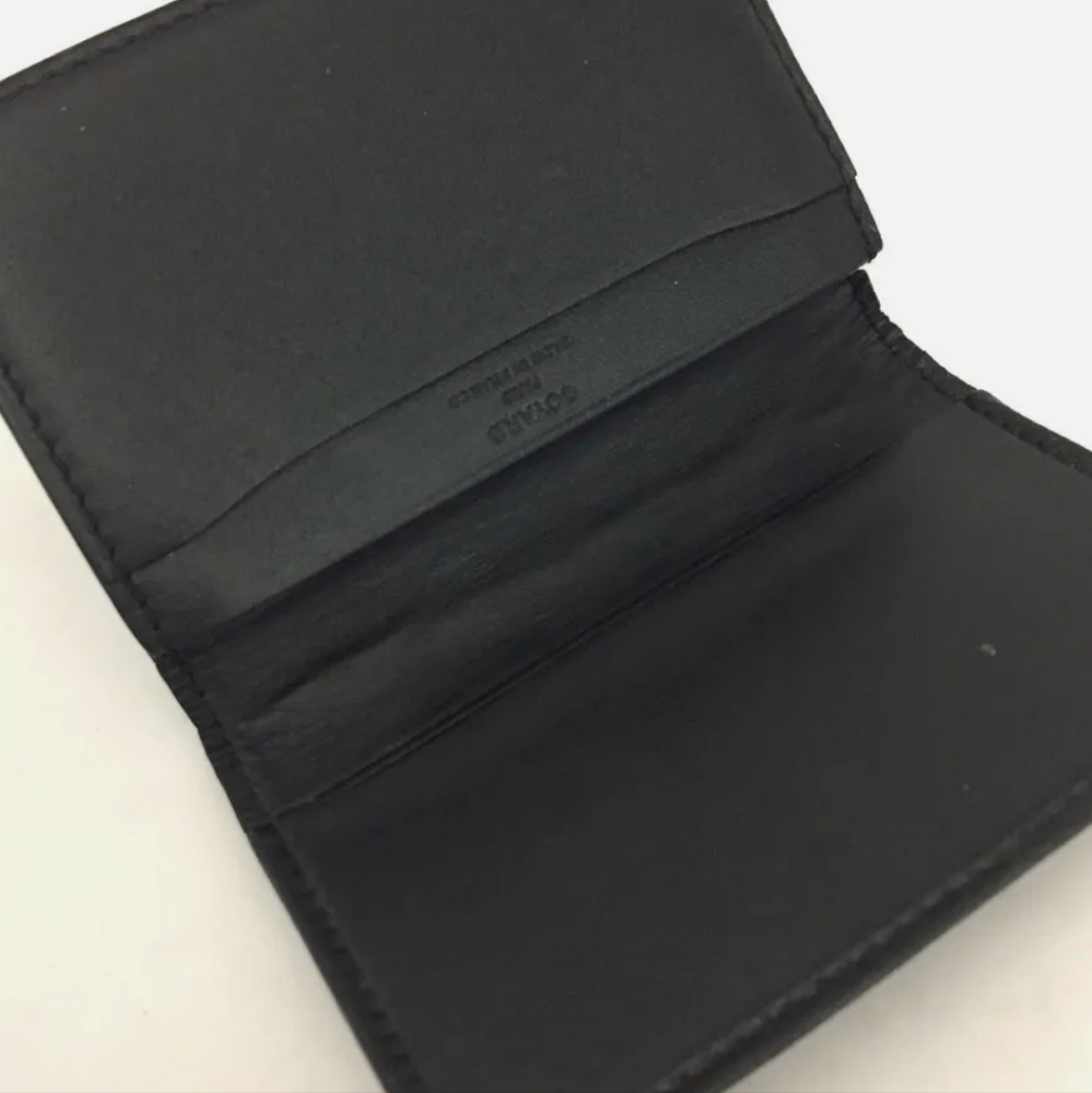 GOYARD BLACK LEATHER CARD CASE WALLET/R5032 - Picture 5 of 11